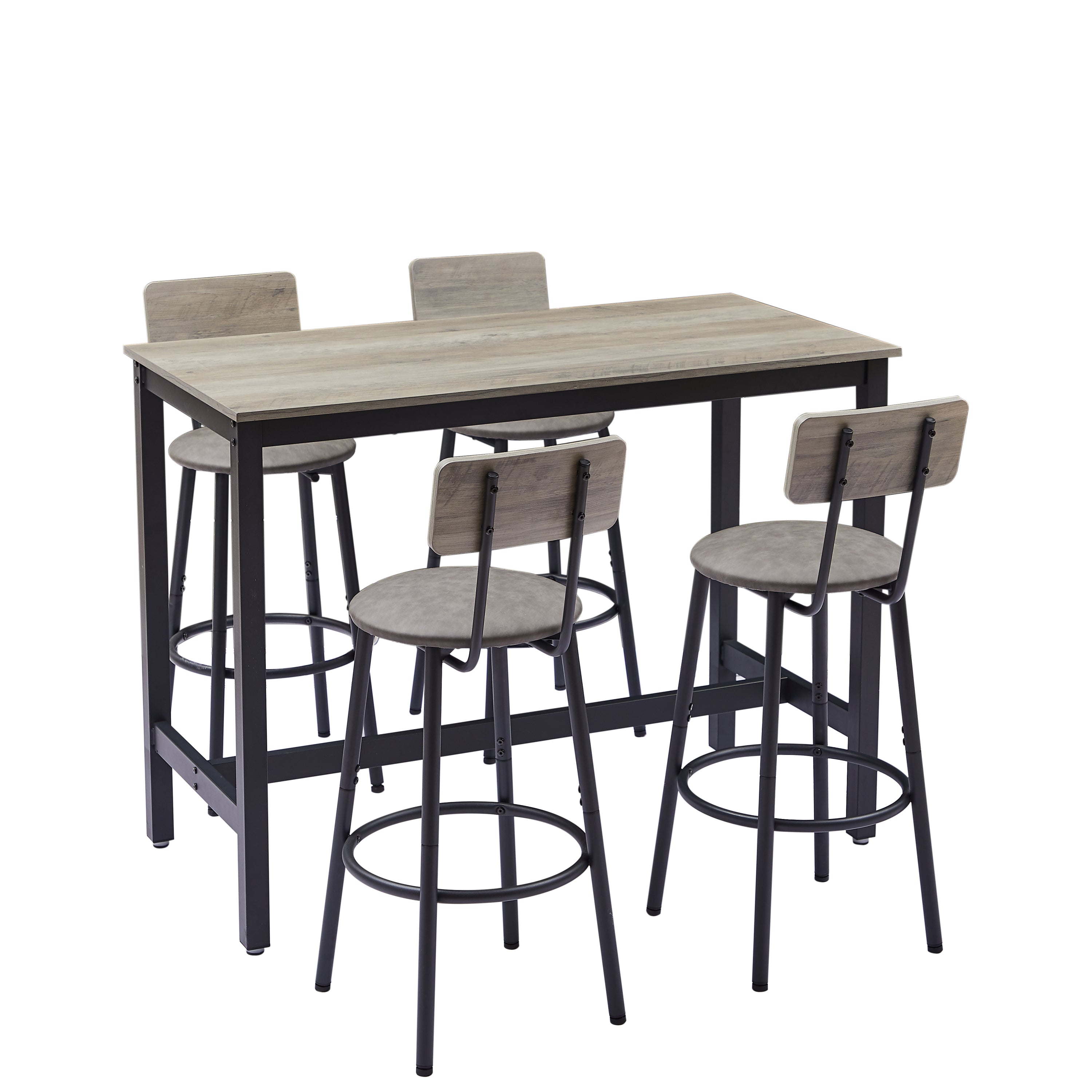 Bar Table Set with 4 Bar stools