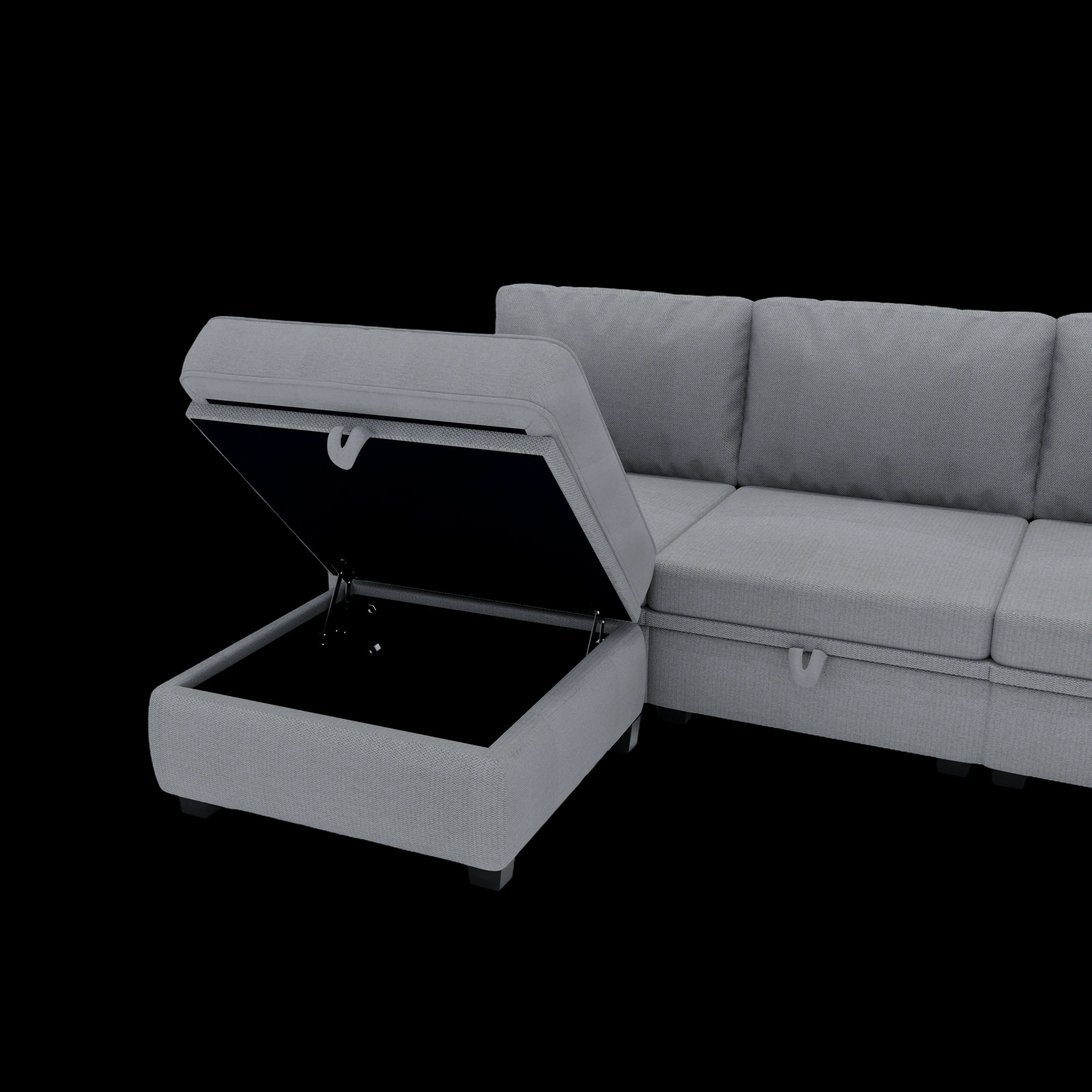 Sectional Sofa U Shaped Modular Couch with Reversible Chaise Modular Sofa