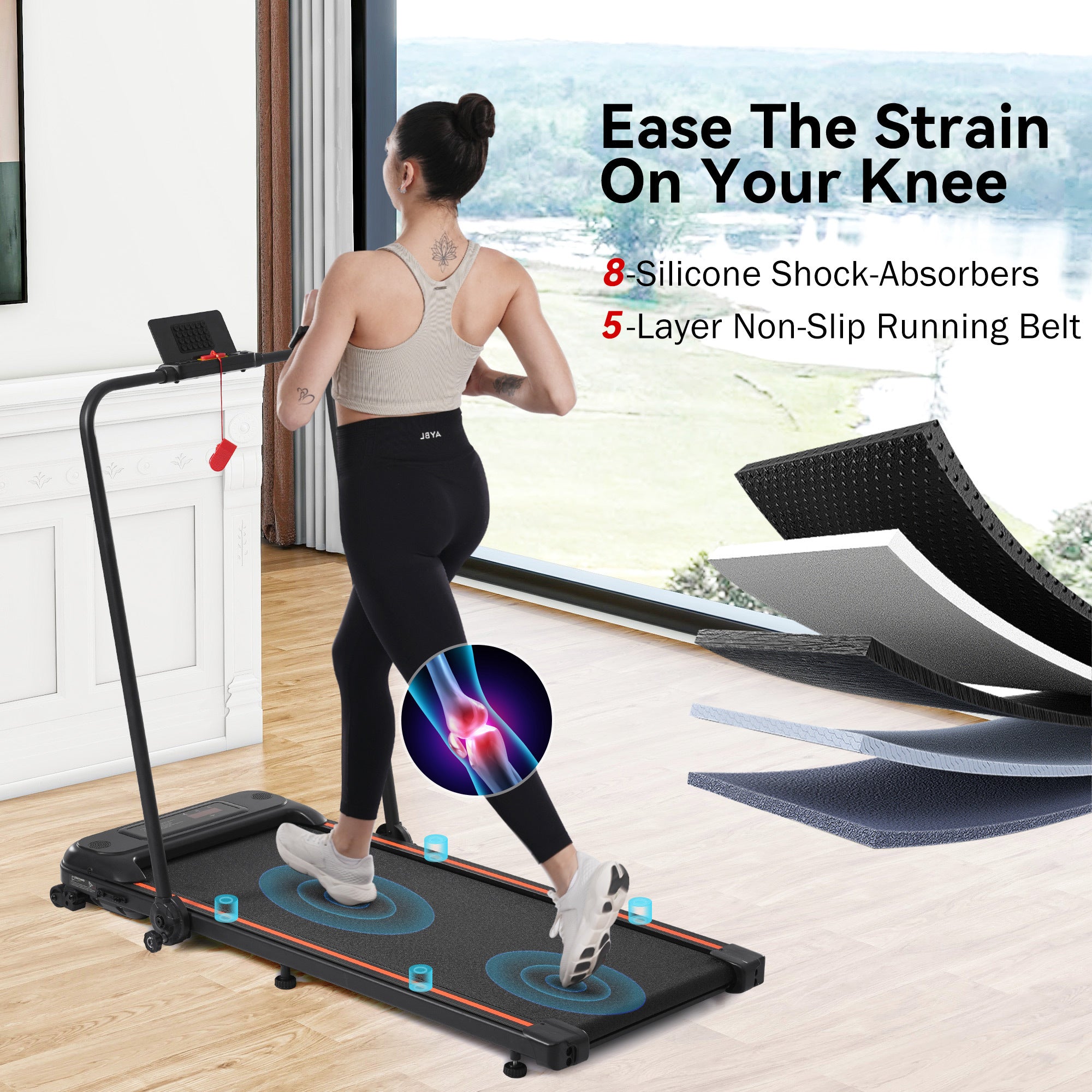 Walking Treadmill With Incline Bluetooth Speaker