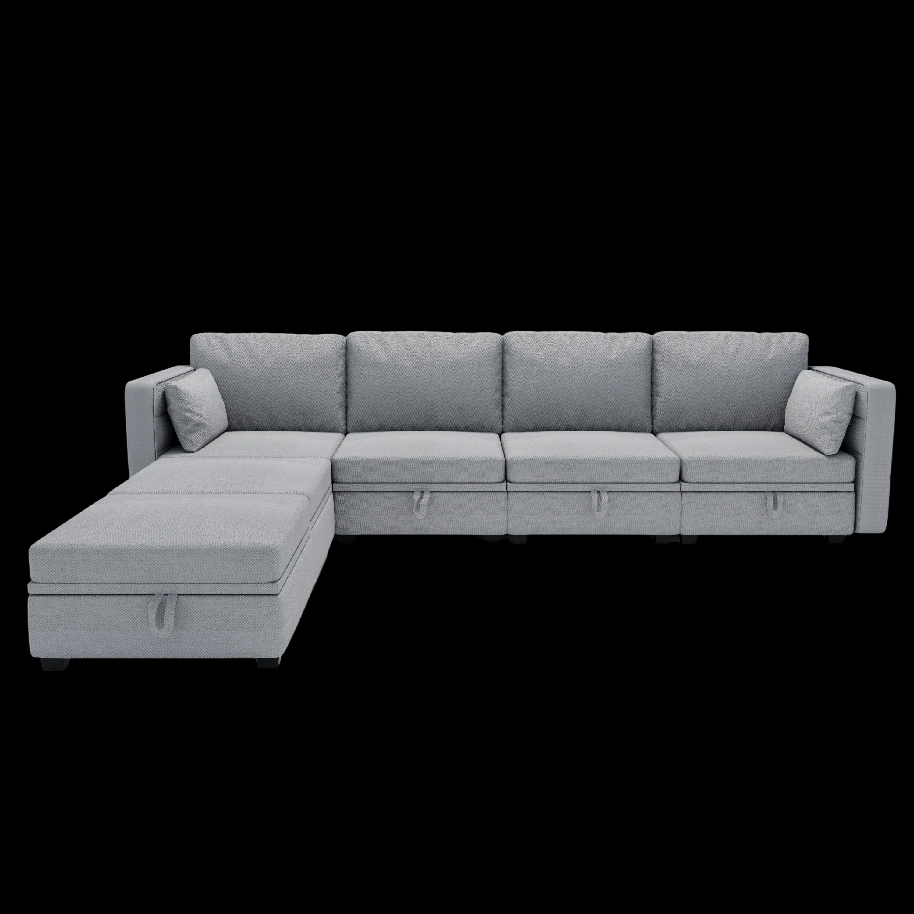 Sectional Sofa U Shaped Modular Couch with Reversible Chaise Modular Sofa