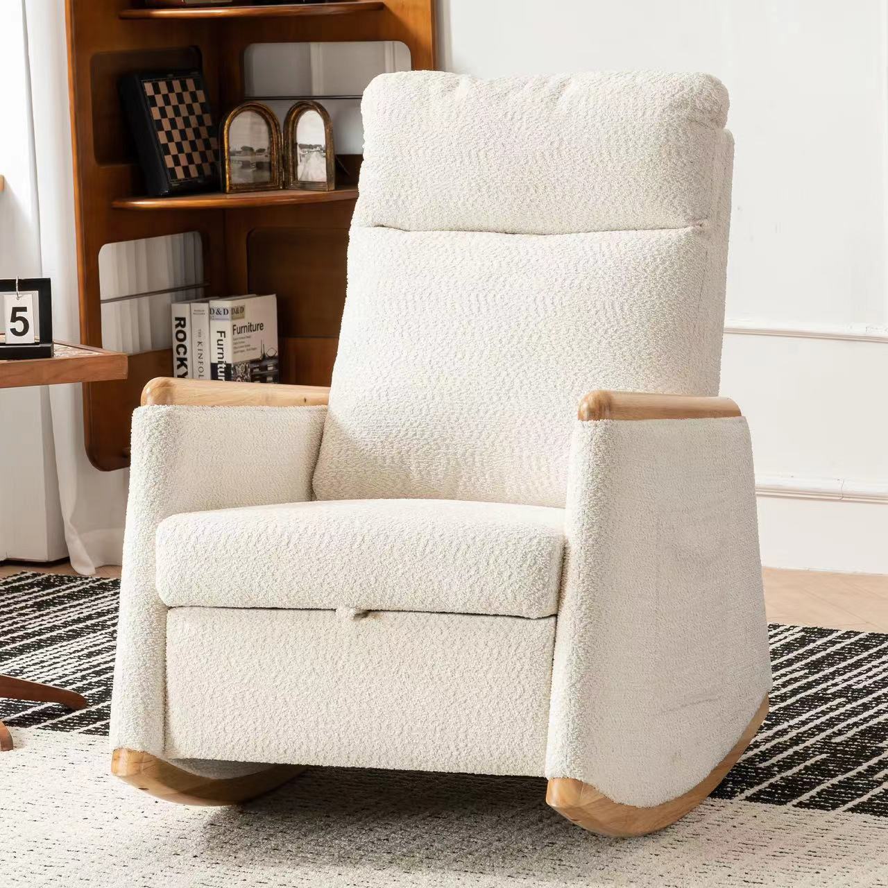 Accent Rocking Chair with Footrest