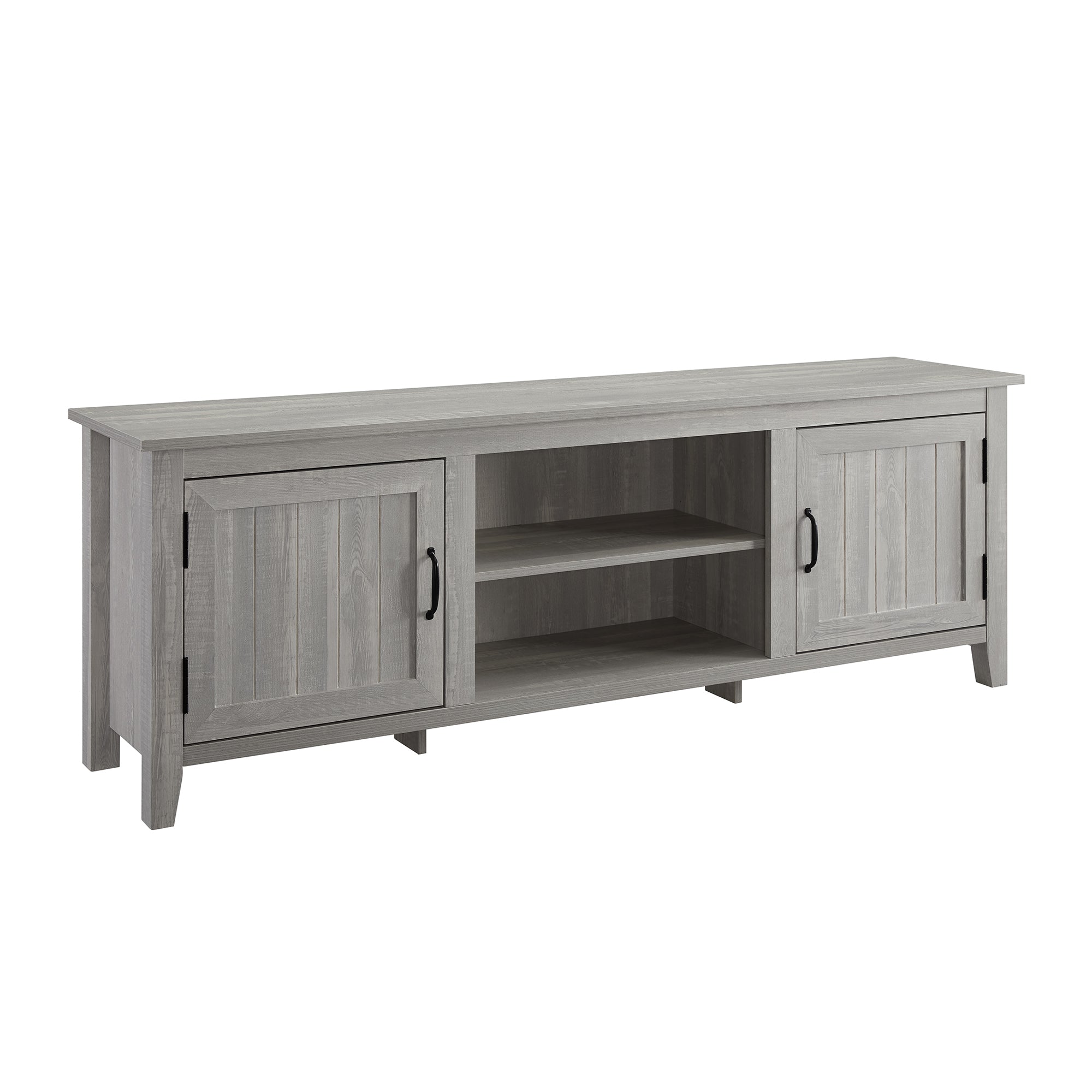 Modern Farmhouse 2-Door Grooved 70" TV Stand for 85"