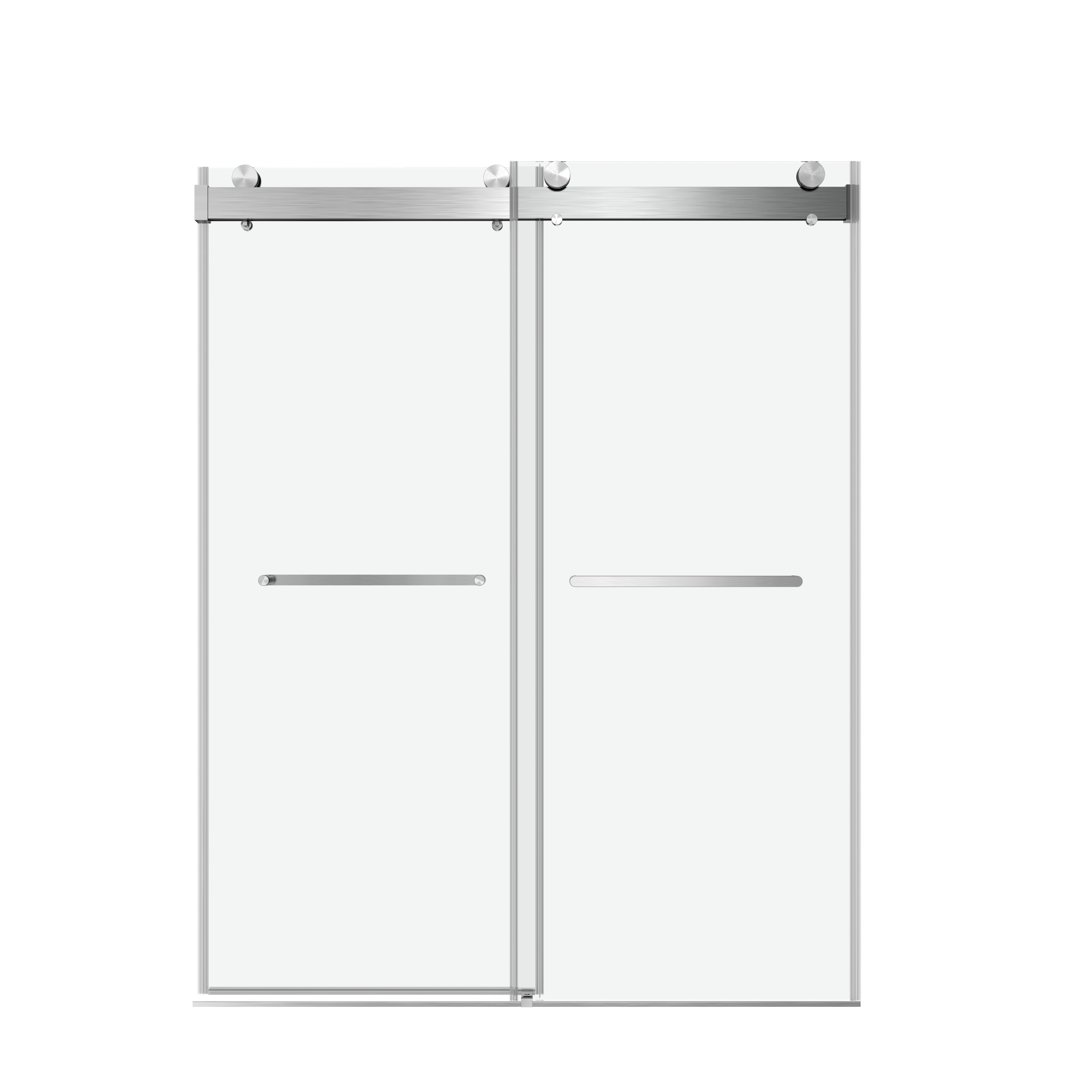 60" W x 76" H Double Sliding Frameless Soft-Close Shower Door with Premium 3/8 Inch