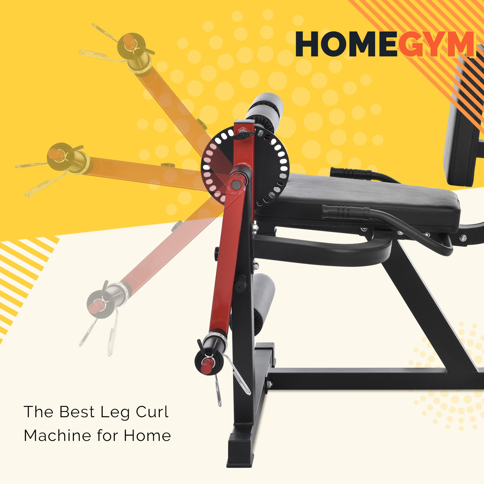 Leg Extension and Curl Machine - Leg Exercise Machine with Adjustable Seat Backrest and Rotary Leg Extension