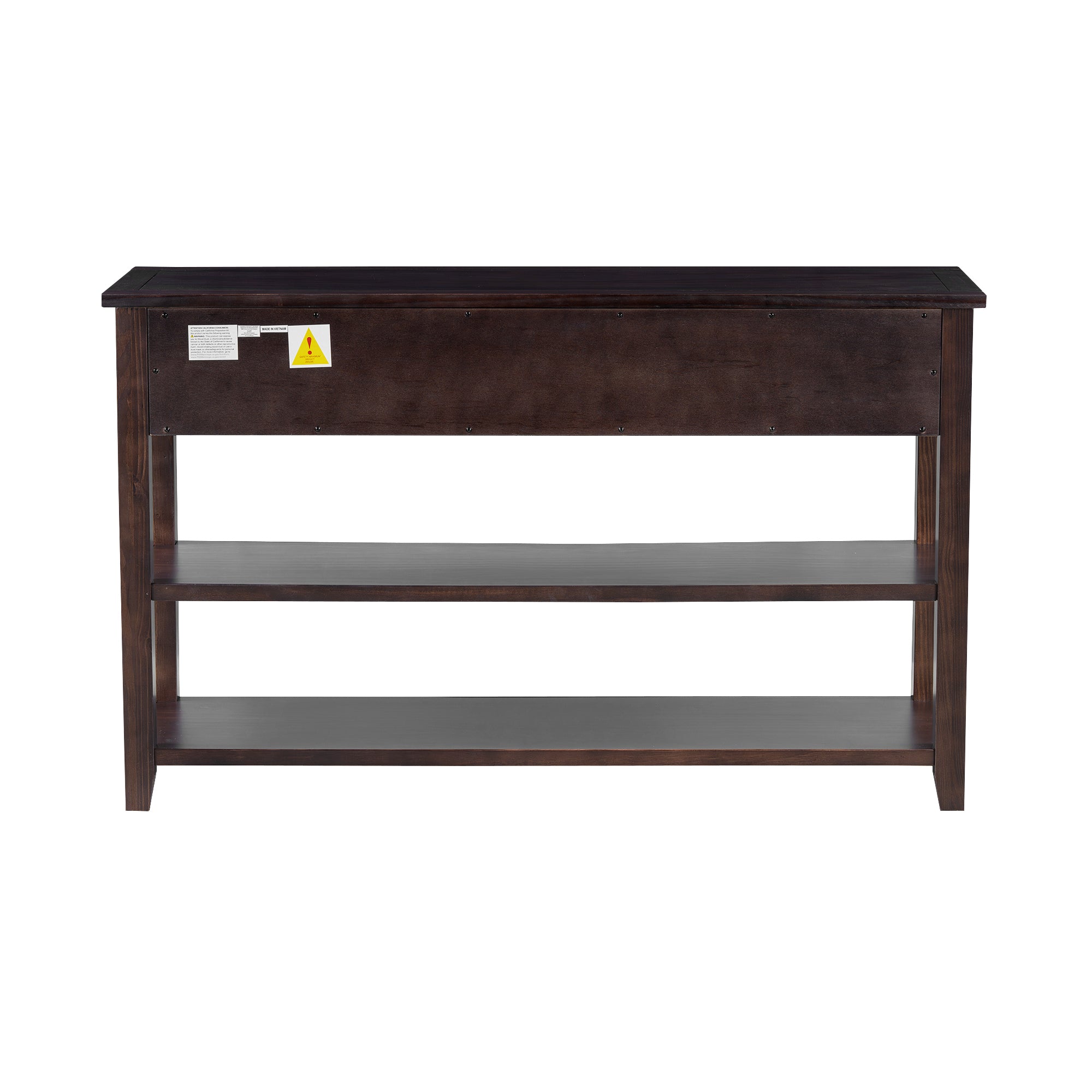 Retro Design Console Table with Two Open Shelves