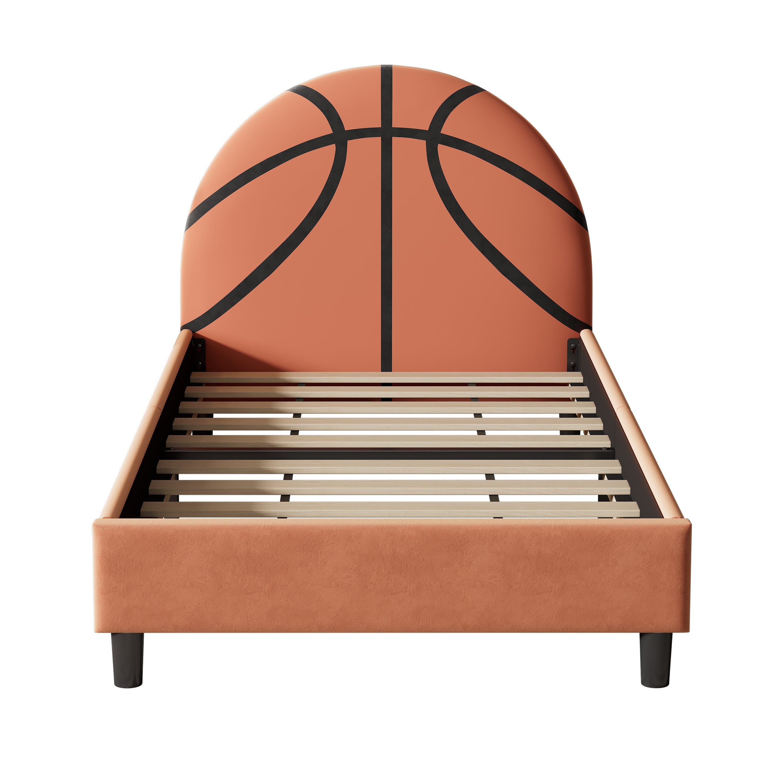 Basketball Design Upholstered Twin Platform Bed