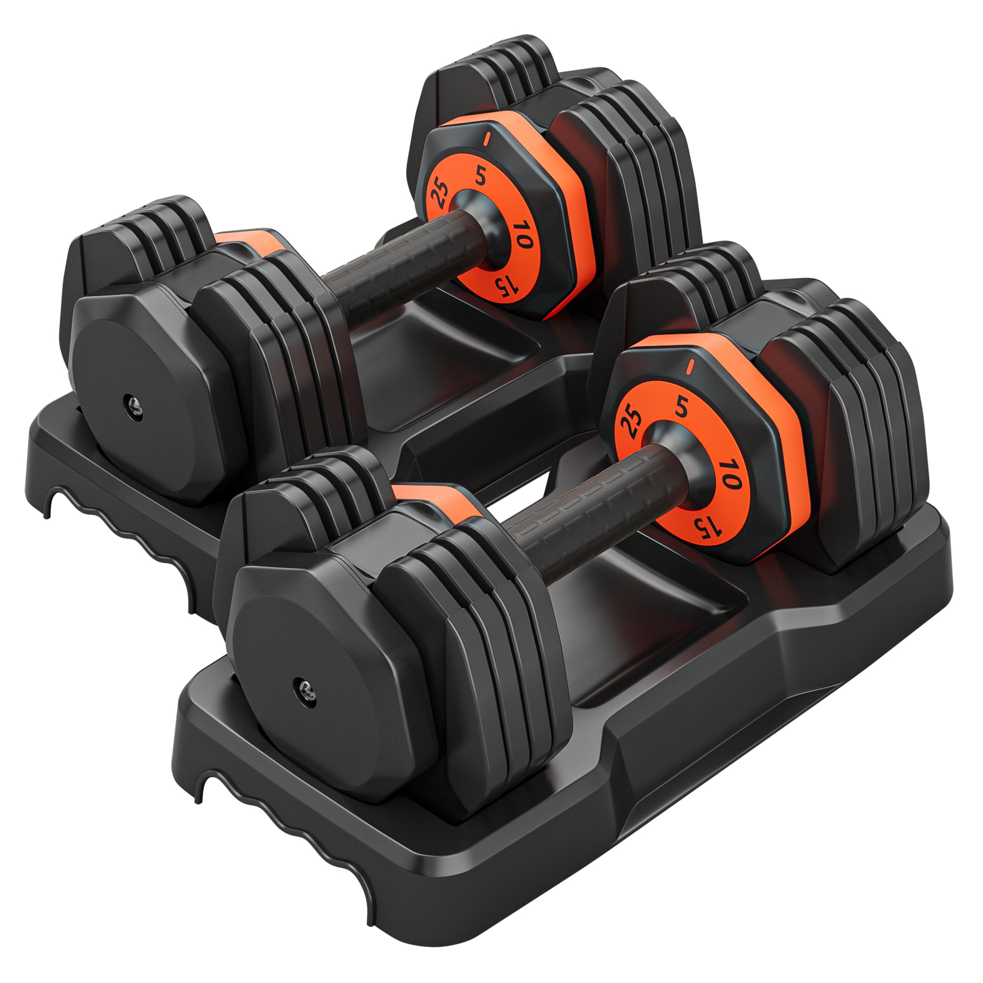 Adjustable Dumbbell Set 25LB Pairs Dumbbell 5 in 1 Free Dumbbell Weight Adjust with Anti-Slip Metal Handle