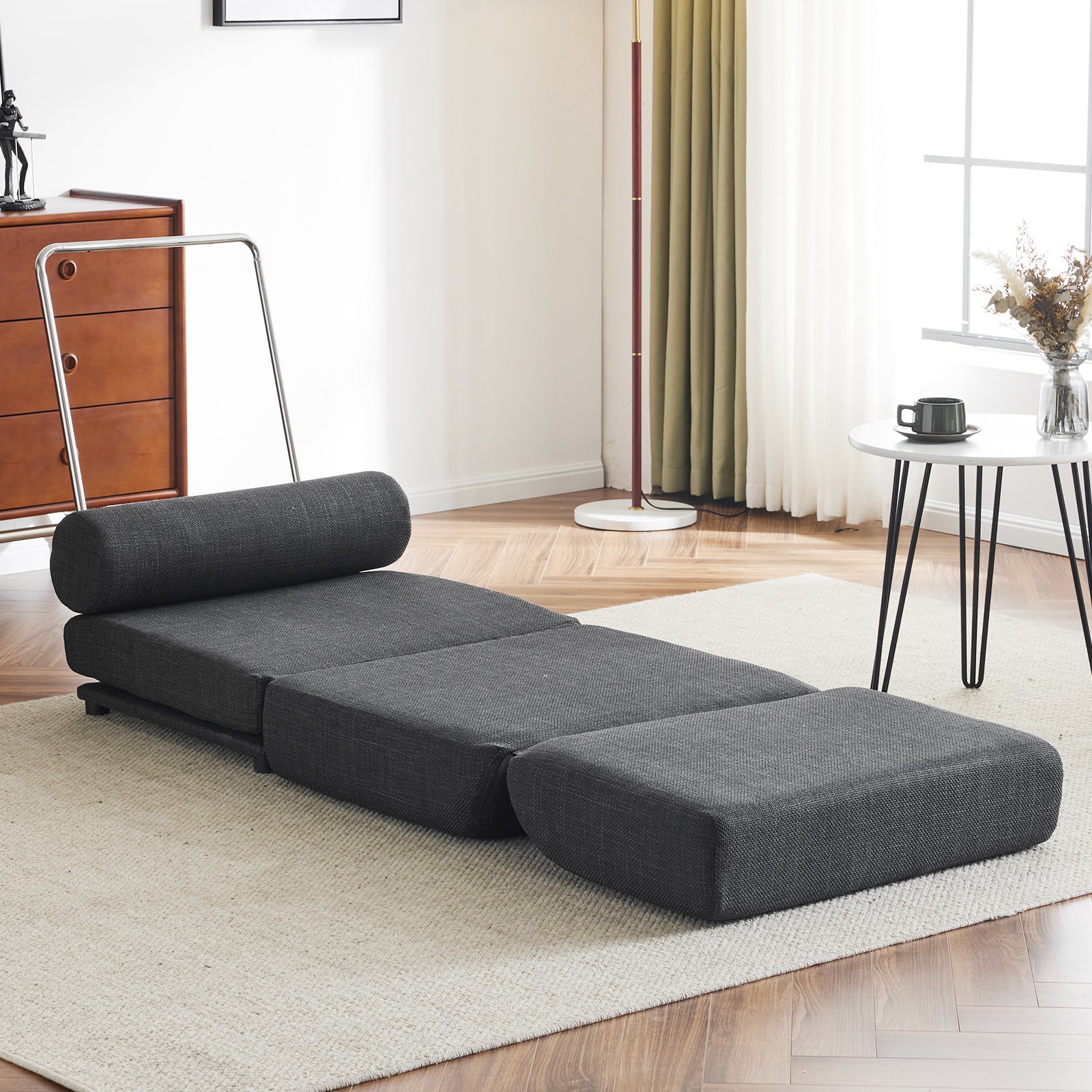 Single Sofa Chair Foldable Single Sofa Bed with Pillow