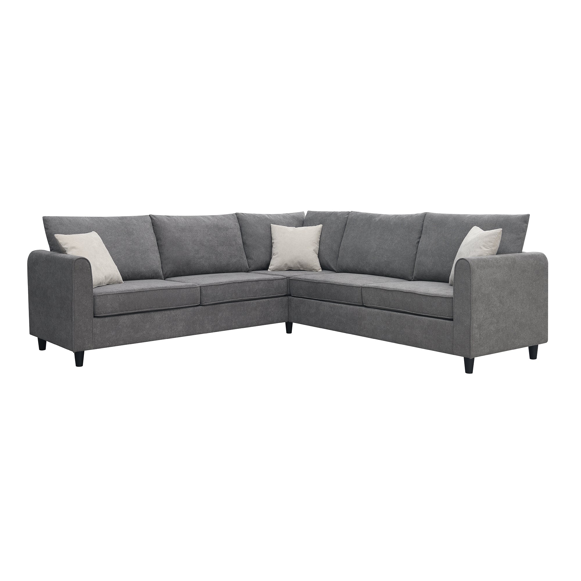 Modern Upholstered Living Room Sectional Sofa / L Shape Furniture Couch