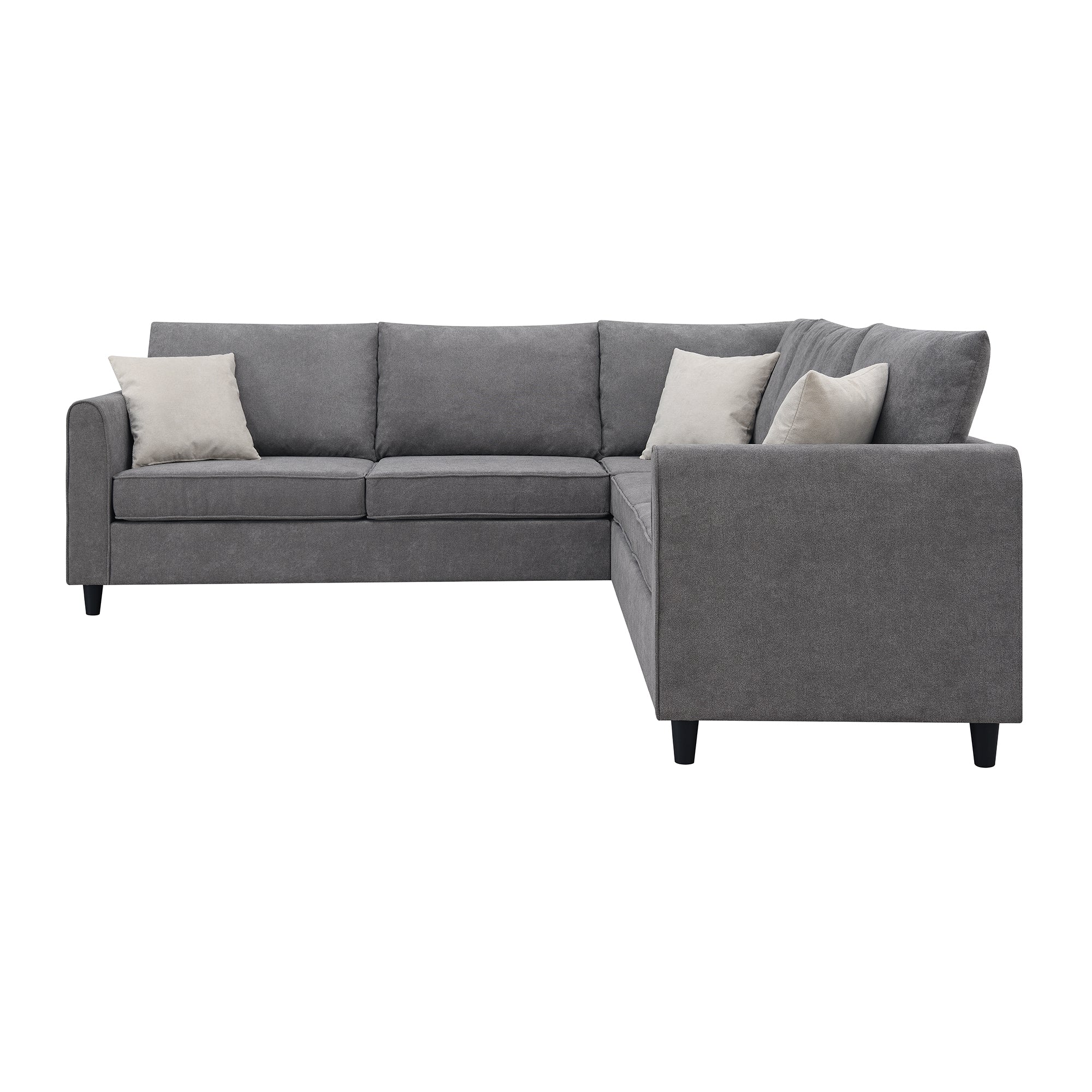 Modern Upholstered Living Room Sectional Sofa / L Shape Furniture Couch