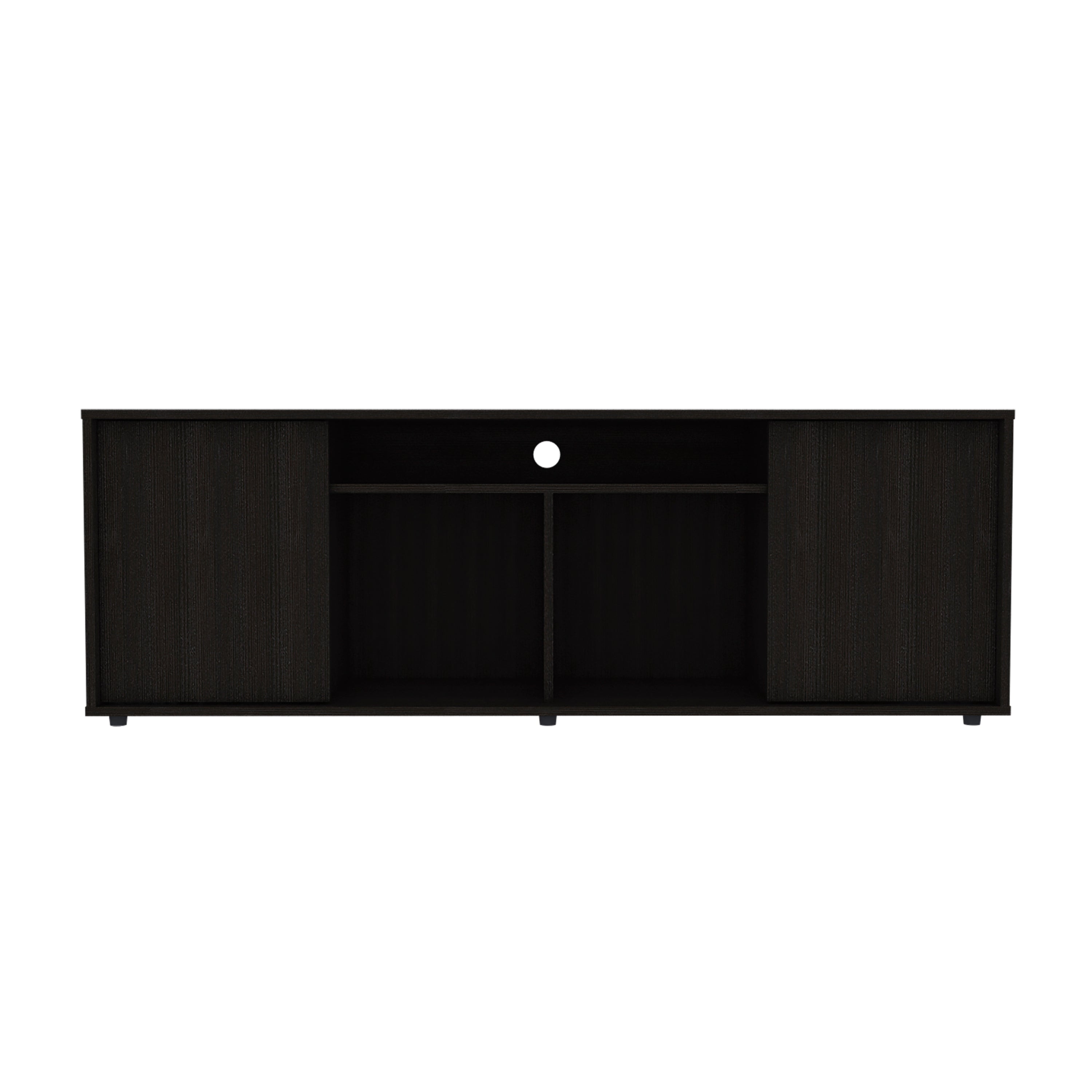 TV Stand fot TV up 60" Four Shelves, Two Cabinets With Single Door