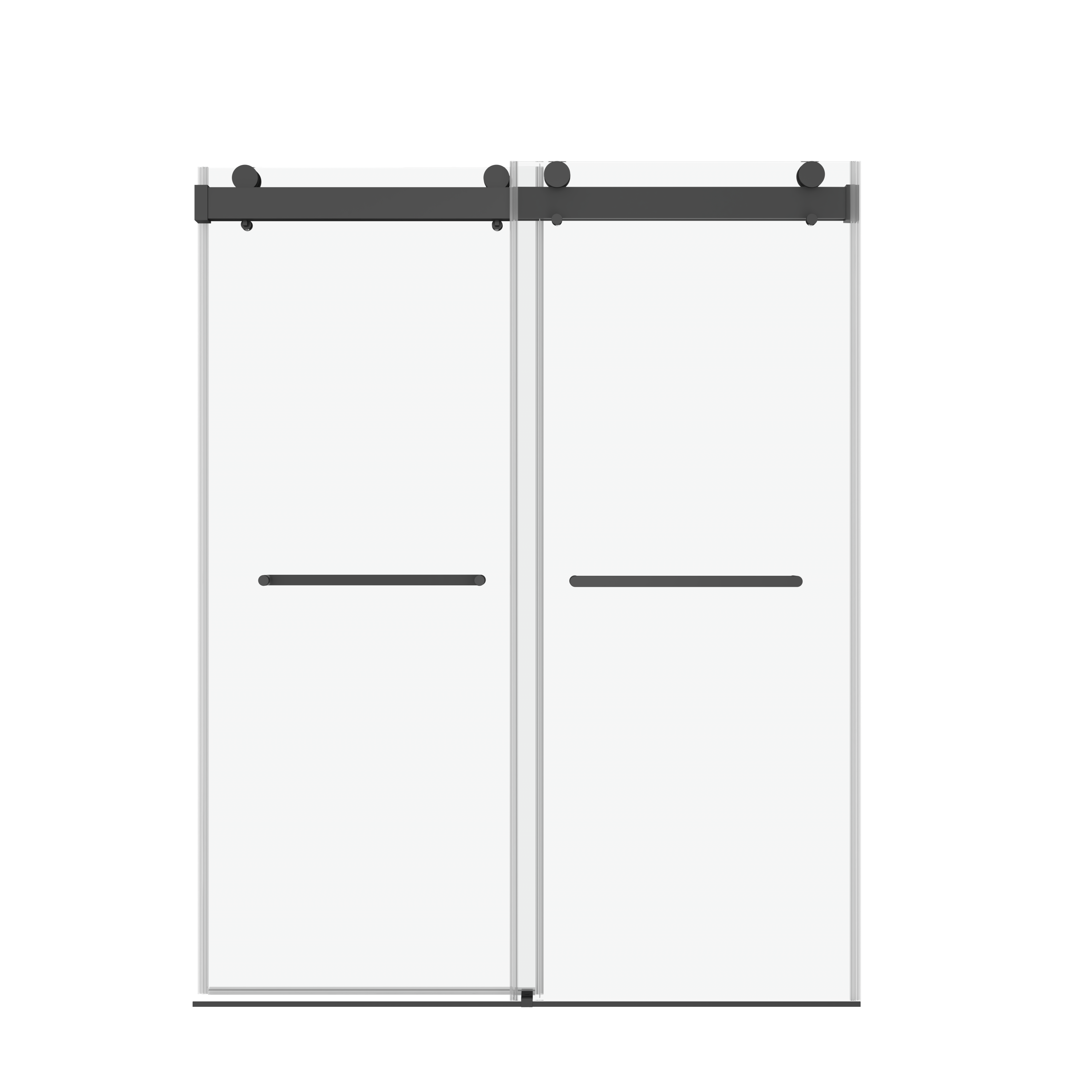 60" W x 76" H Double Sliding Frameless Soft-Close Shower Door with Premium 3/8 Inch