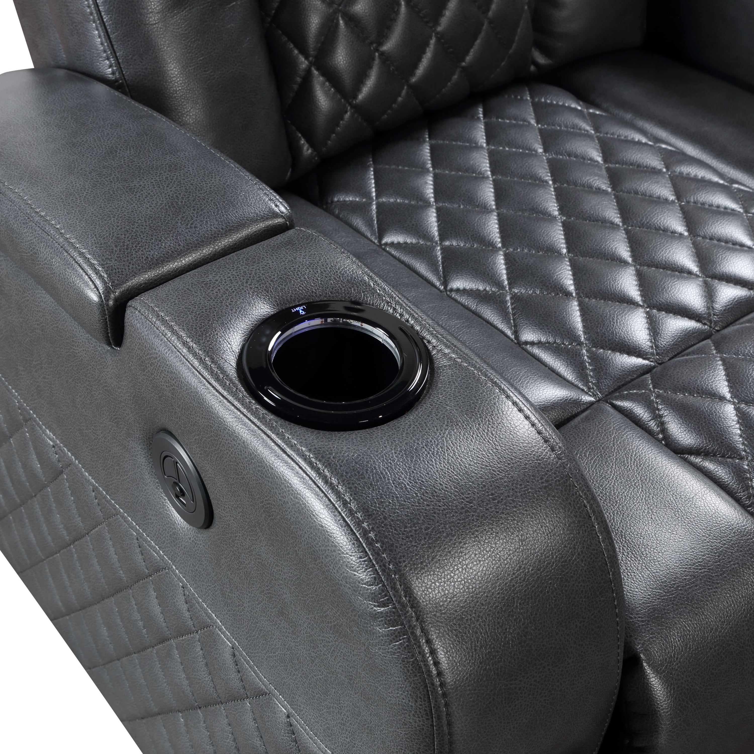 Power Motion Recliner w/Bluetooth Speaker & Cooling Cup Holder